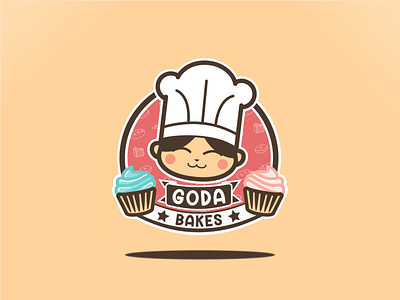 Goda Bakes - Kawaii logo design 2020 design adobe illustrator baker bakery logo baking cake logo character logo chef logo cooking logo cupcake cute cute art cute illustration kawaii kawaii art logo design vector illustration