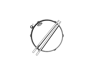 Snare Drum with Sticks - Vector design drum kit drum sticks drummer drumming drums drumsticks icon lineart minimalist music musician snare snare drum vector vector art vector illustration