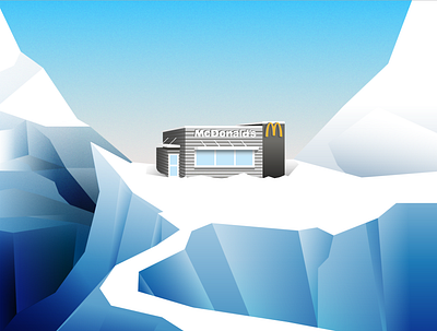 McMountain 2020 design adobe illustrator aesthetic ice mcdonalds mountain mountains path restaurant snow vector vector art vector illustration