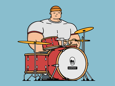 Dench Drummer band character drum drum kit drum roll drum sticks drummer drummer band drummer boy drummer guy drumming drums drumsticks on drums vector