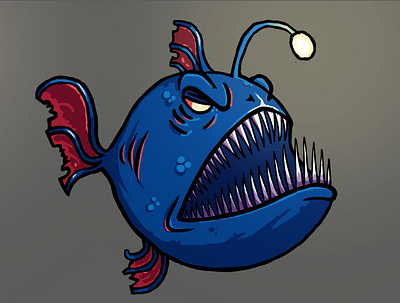 AnglerFish art character character design concept design fish illustration photoshop