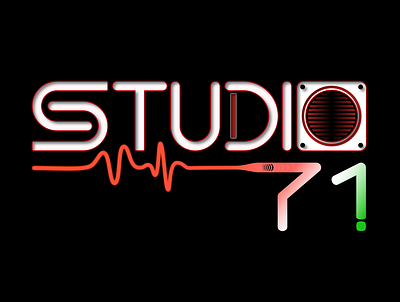Studio 71 Logo - Affinity Designer affinitydesigner audio bangladesh dhaka illustration letters logo neon retro speaker studio vector