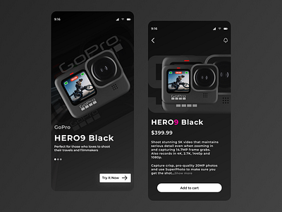 GoPro UI Design app design icon typography ui ux