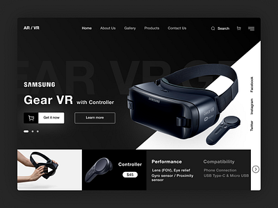 SAMSUNG Gear VR app design icon typography ui ux