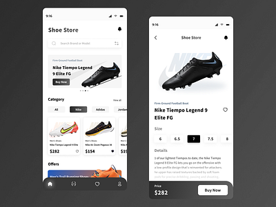 Shoe Store UI Design