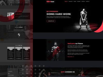 Fitness and GYM Center Landing Page | Adobe XD 2020