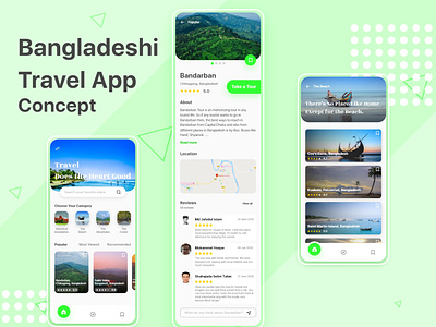 Bangladeshi Travel App Concept |Adobe XD 2020