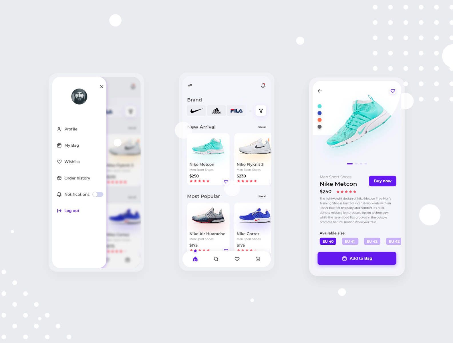 Shoes App Product Screen Design Concept by Md. Jahidul