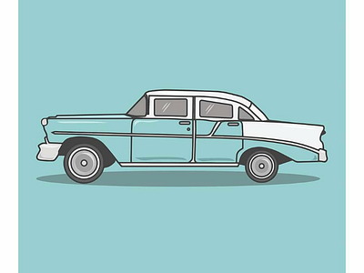 Flat Style Illustration only 20$ Anything ! Car, Watch, Things, price car classic vintage