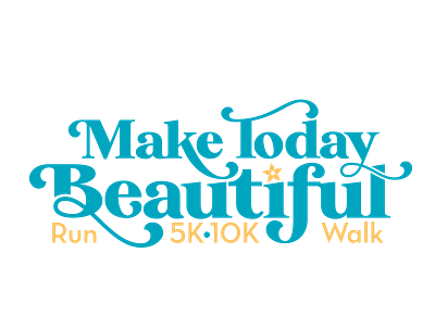Make Today Beautiful Event Logo branding design illustrator logo typography vector