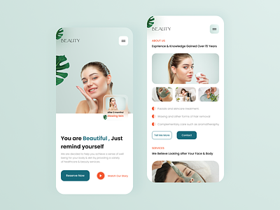 Spa & Beauty Landing Page _ Mobile Version