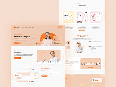 Personal Portfolio website clean design designers homepage landing landing design landing page landing page design personal personal website portfolio ui ui design ux ux design web design website website design webuiuxdesign