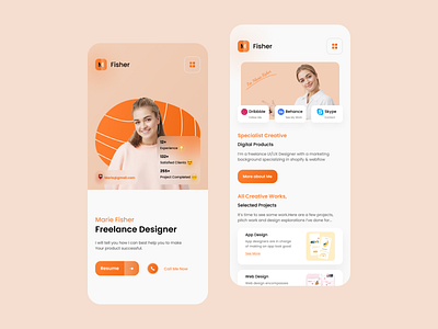 Personal Portfolio Website _ Mobile Version app app design designers landing landing page design mobile mobile app design mobile design mobile version personal website portfolio design responsive responsive design ui ui design ux ux design web design website design webuiuxdesign