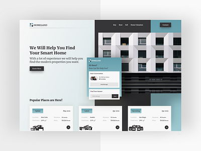 Real Estate Web clean design homepage housing landing landing page real estate trend trending trends trendy design ui ui design ui website ux web design webdesign website website design