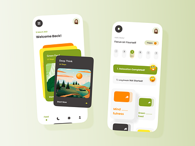 Meditation App app app design application color design meditation meditation app trend trends trendy ui ui design ux