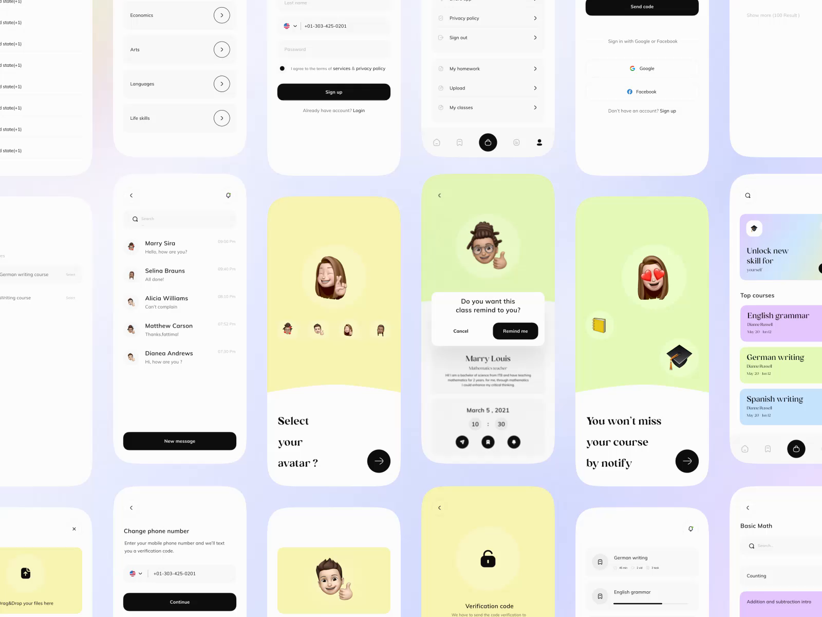 EduTap UI Kit by Fatima Farah on Dribbble