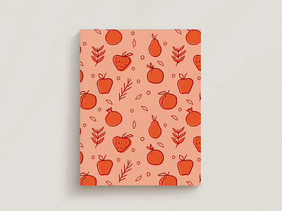 Fruity Stationary apple fruit fruit illustration fruits pear pomegranate stationary stationary mockup strawberry