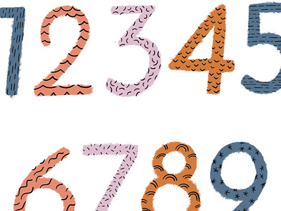 dribble numbers illustration numbers