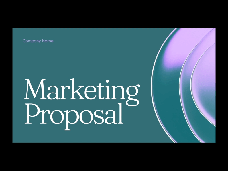 Marketing proposal template graphic design