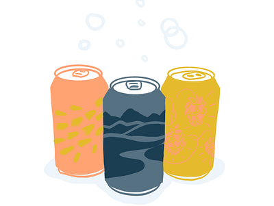 Craft beer cans illustration beer cans illustration limited palette procreate