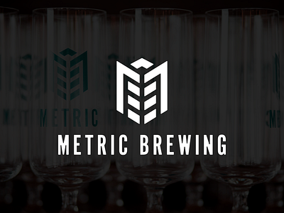 Metric Brewing Company Logo barley beer beer branding brand branding brewery brewery branding brewery logo logodesign wheat