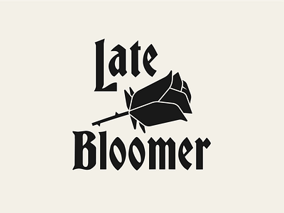Late Bloomer blackletter floral illustration typography