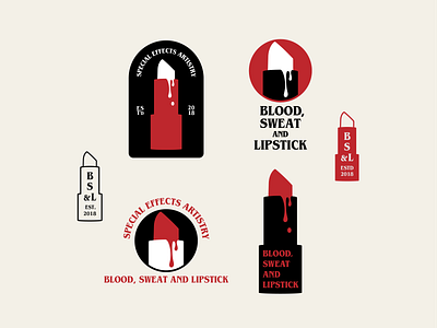 Blood, Sweat & Lipstick blackletter brand design branding logo typography