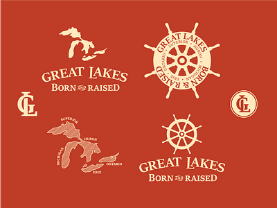 Great Lakes branding design branding identity color palette great lakes illustration logo logo design nautical typography