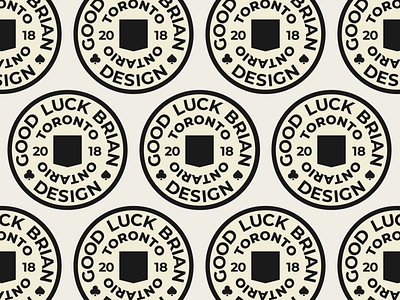 Good Luck Brian Badge badge badge design brand identity branding logo design lucky coin poker chip typography