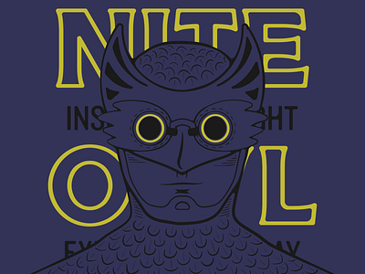 Nite Owl branding color palette comic book hand drawn handlettered handlettering illustration nite owl superhero typography vector vintage font