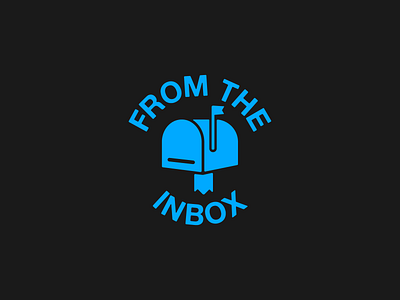 From The Inbox Logo badge brand design brand identity branding illustration logo logo design mailbox music blog podcast logo typography vector