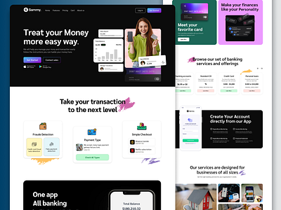 Online Bank Website appdesign banking bankwebsite interfacedesign moderndesign uidesigner uiux websitedesign