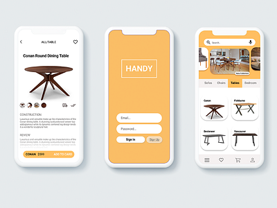 Handy app design design figma graphical design mobile design ui uiux ux