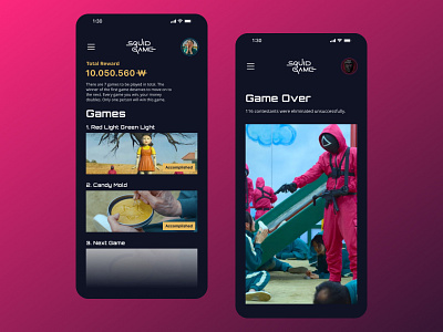Squid Game Concept Mobile App