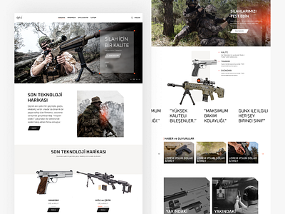 Gun Website Design branding figma gun uı ux