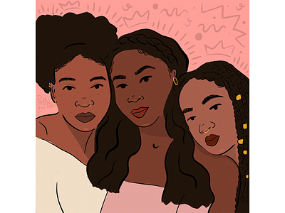 sisterhood black art illustration illustration art illustration digital illustrator procreate procreate app