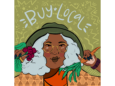 buy local black art farmers market illustration illustration art illustration digital illustrator procreate procreate app