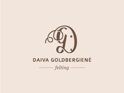 DG initials lamb letter logo monogram sheep typography