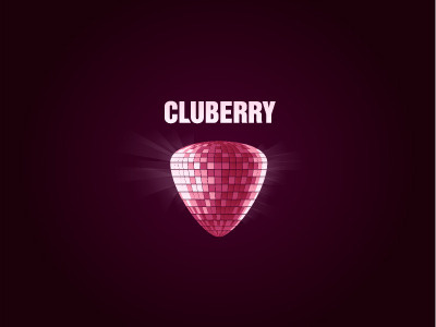 Cluberry ball berry club delicious disco identity logo mark red shine sign typography weight