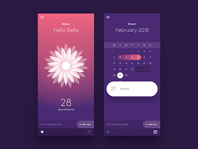 Bloom Period Tracker bloom calendar female flower health period tracker tracking app wellness