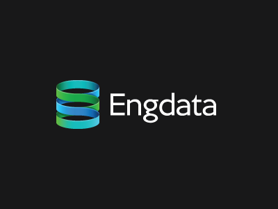 Engdata black blue circle column concept data engdata engineering green infinity logo mark outline ring