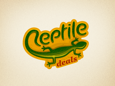 Reptile Deals animal deals lizard logo reptile shop wordmark