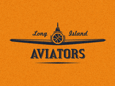 Aviators airplane aviators ball basketball island logo long new york old plane retro vintage