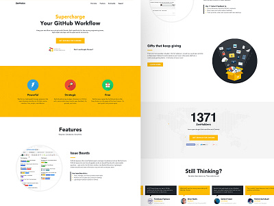 ZenHub clean landing page plugin ui website