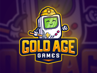 Gold Age Games - Mascot Logo branding design design art drawing games logo gamestore illustration logo mascot mascot character mascot design mascot logo vector venezuela work