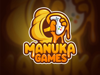 Manuka Games branding design design art drawing games logo gamestore honey icon illustration mascot mascot character