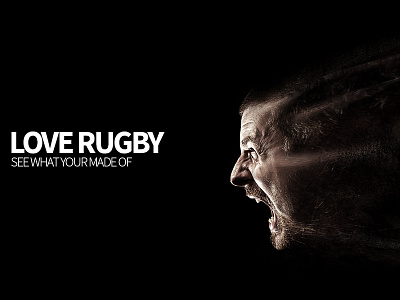 Love Rugby angry illustration photoshop poster rugby splatter