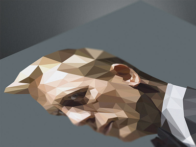 Bond Polygon Portrait face geometric head polygon portrait triangle