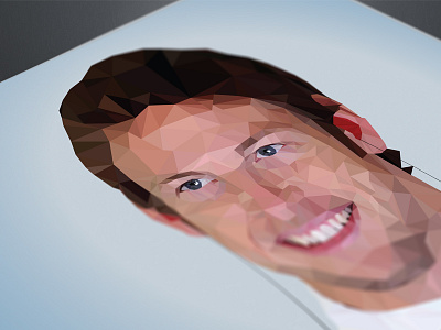 Jenson Button F1 Project face geometric person polygon portrait shapes triangles