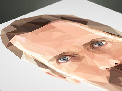 Hugh Laurie Polygon Portrait & How To colour eyes face how to low poly polygon polygon portrait shape triangle video